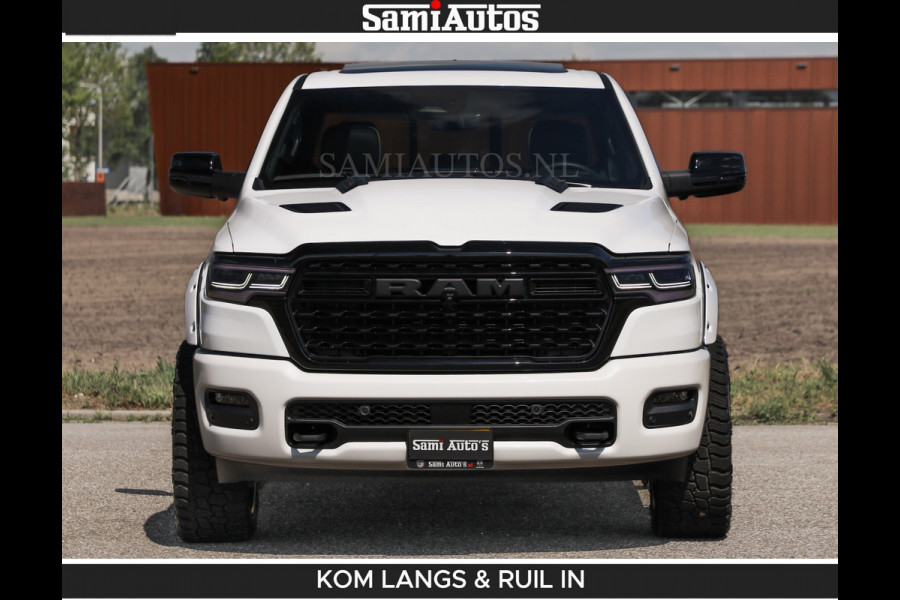 Dodge Ram LIMITED H.O 540 PK 706Nm | Massage + Full Option | De Meest Luxe en Volle Pick-Up in zijn Klasse | Comfortabele Dubbele Cabine met Royale 5 Zitplaatsen | BPM vrij | Nu Leverbaar uit Voorraad | Voorraad Nr 2336 - 7700 | De specialist in Amerikaanse pick‑ups in Nederland en Europa.