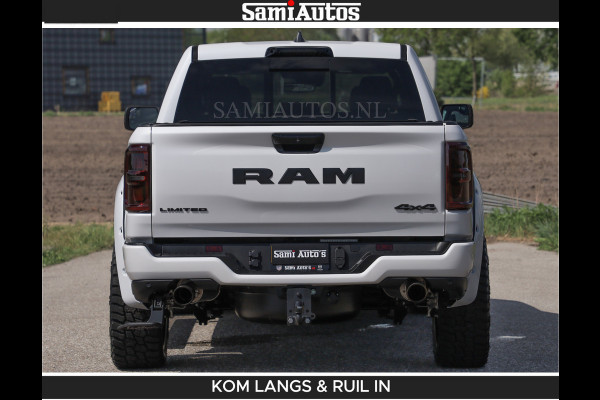 Dodge Ram LIMITED H.O 540 PK 706Nm | Massage + Full Option | De Meest Luxe en Volle Pick-Up in zijn Klasse | Comfortabele Dubbele Cabine met Royale 5 Zitplaatsen | BPM vrij | Nu Leverbaar uit Voorraad | Voorraad Nr 2336 - 7700 | De specialist in Amerikaanse pick‑ups in Nederland en Europa.