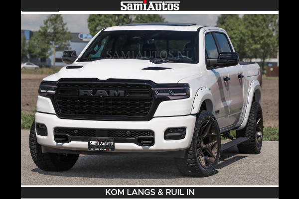 Dodge Ram LIMITED H.O 540 PK 706Nm | Massage + Full Option | De Meest Luxe en Volle Pick-Up in zijn Klasse | Comfortabele Dubbele Cabine met Royale 5 Zitplaatsen | BPM vrij | Nu Leverbaar uit Voorraad | Voorraad Nr 2336 - 7700 | De specialist in Amerikaanse pick‑ups in Nederland en Europa.