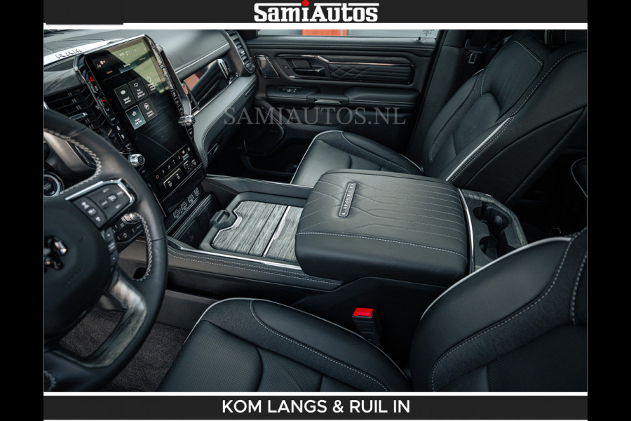 Dodge Ram LIMITED H.O 540 PK 706Nm | Massage + Full Option | De Meest Luxe en Volle Pick-Up in zijn Klasse | Comfortabele Dubbele Cabine met Royale 5 Zitplaatsen | BPM vrij | Nu Leverbaar uit Voorraad | Voorraad Nr 2336 - 7700 | De specialist in Amerikaanse pick‑ups in Nederland en Europa.