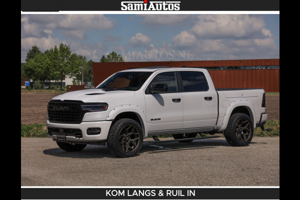 Dodge Ram LIMITED H.O 540 PK 706Nm | Massage + Full Option | De Meest Luxe en Volle Pick-Up in zijn Klasse | Comfortabele Dubbele Cabine met Royale 5 Zitplaatsen | BPM vrij | Nu Leverbaar uit Voorraad | Voorraad Nr 2336 - 7700 | De specialist in Amerikaanse pick‑ups in Nederland en Europa.