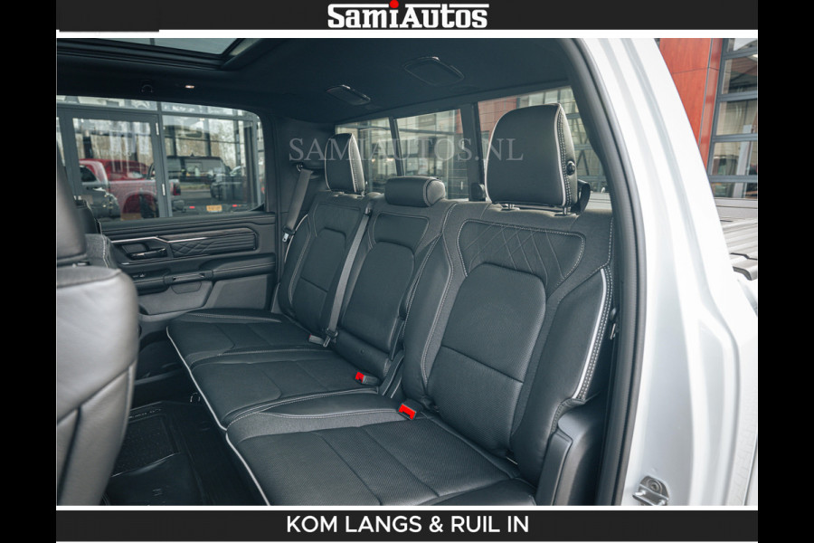 Dodge Ram LIMITED H.O 540 PK 706Nm | Massage + Full Option | De Meest Luxe en Volle Pick-Up in zijn Klasse | Comfortabele Dubbele Cabine met Royale 5 Zitplaatsen | BPM vrij | Nu Leverbaar uit Voorraad | Voorraad Nr 2336 - 7700 | De specialist in Amerikaanse pick‑ups in Nederland en Europa.