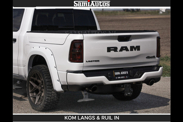 Dodge Ram LIMITED H.O 540 PK 706Nm | Massage + Full Option | De Meest Luxe en Volle Pick-Up in zijn Klasse | Comfortabele Dubbele Cabine met Royale 5 Zitplaatsen | BPM vrij | Nu Leverbaar uit Voorraad | Voorraad Nr 2336 - 7700 | De specialist in Amerikaanse pick‑ups in Nederland en Europa.