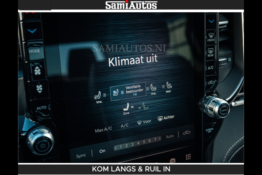 Dodge Ram LIMITED H.O 540 PK 706Nm | Massage + Full Option | De Meest Luxe en Volle Pick-Up in zijn Klasse | Comfortabele Dubbele Cabine met Royale 5 Zitplaatsen | BPM vrij | Nu Leverbaar uit Voorraad | Voorraad Nr 2336 - 7700 | De specialist in Amerikaanse pick‑ups in Nederland en Europa.