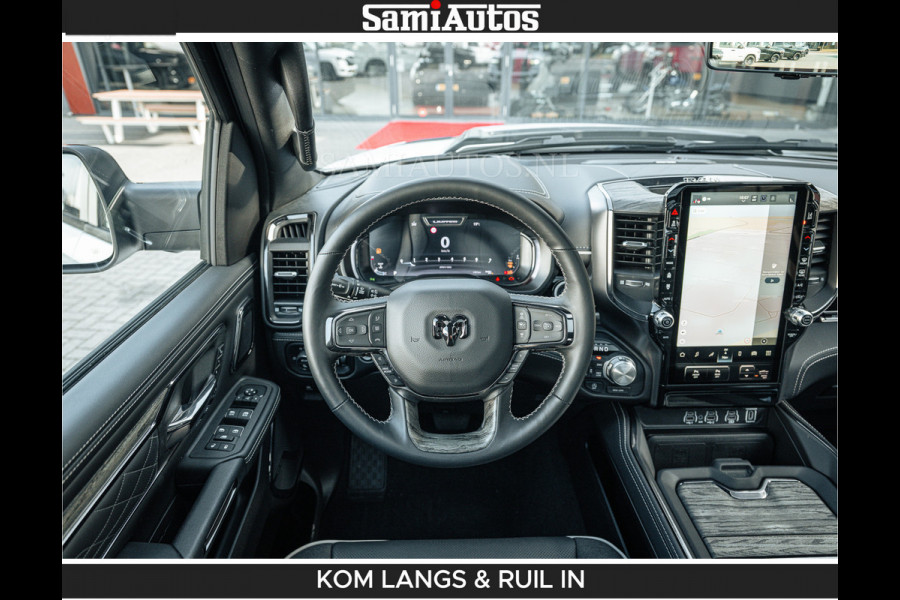 Dodge Ram LIMITED H.O 540 PK 706Nm | Massage + Full Option | De Meest Luxe en Volle Pick-Up in zijn Klasse | Comfortabele Dubbele Cabine met Royale 5 Zitplaatsen | BPM vrij | Nu Leverbaar uit Voorraad | Voorraad Nr 2336 - 7700 | De specialist in Amerikaanse pick‑ups in Nederland en Europa.