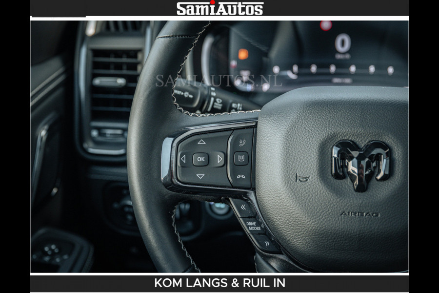 Dodge Ram LIMITED H.O 540 PK 706Nm | Massage + Full Option | De Meest Luxe en Volle Pick-Up in zijn Klasse | Comfortabele Dubbele Cabine met Royale 5 Zitplaatsen | BPM vrij | Nu Leverbaar uit Voorraad | Voorraad Nr 2336 - 7700 | De specialist in Amerikaanse pick‑ups in Nederland en Europa.