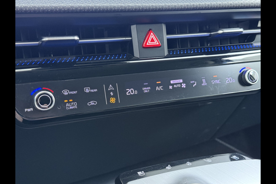 Kia Ev6 Plus Long Range 77.4kWh Trekhaak Leer+Ventilatie+Verwarming(+bank) Camera Adap.Cruise Warmtepomp Meridian®-Audio Stuur+Achterban SOH 100% Elek.Achterklep Apple Carplay Android Privacy Glas Pdc Lmv Led DAB 1.600KG Trekgewicht Dealeronderhouden