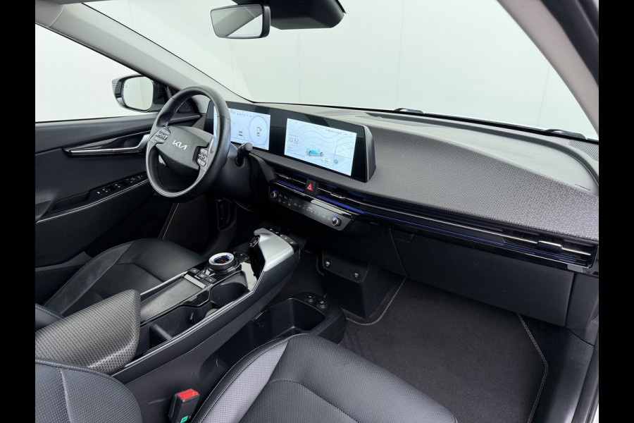 Kia Ev6 Plus Long Range 77.4kWh Trekhaak Leer+Ventilatie+Verwarming(+bank) Camera Adap.Cruise Warmtepomp Meridian®-Audio Stuur+Achterban SOH 100% Elek.Achterklep Apple Carplay Android Privacy Glas Pdc Lmv Led DAB 1.600KG Trekgewicht Dealeronderhouden