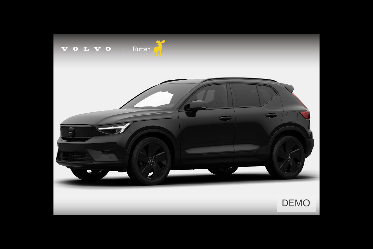 Volvo EX40 Single Ext. Range Ultra Black Edition Europa / Panoramadak / Adaptive cruise control / 360 Camera / Elektrisch bedienbare stoelen met geheugen / Apple Carplay / Android auto /