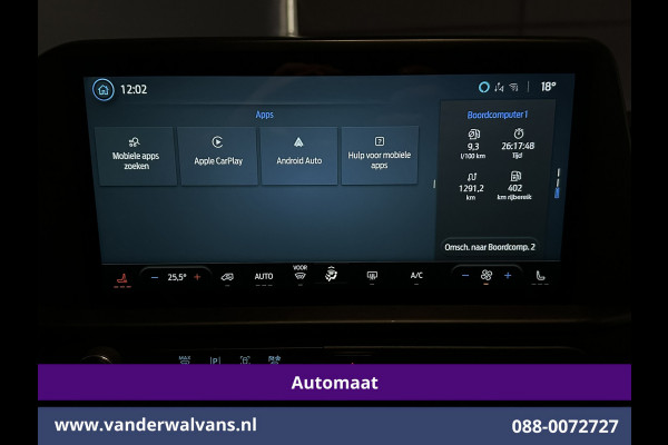 Ford Transit Custom 2.0 TDCI 170pk Automaat L2H1 Euro6 Airco | Camera | Apple Carplay | LED | Cruisecontrol Android Auto, Verwarmde voorruit, Stoelverwarming, Parkeersensoren, Bijrijdersbank