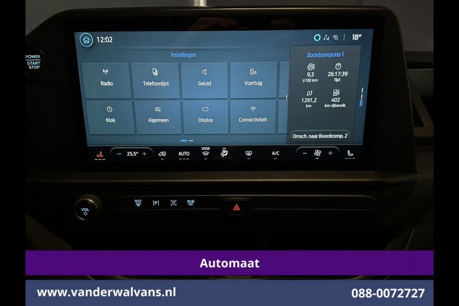 Ford Transit Custom 2.0 TDCI 170pk Automaat L2H1 Euro6 Airco | Camera | Apple Carplay | LED | Cruisecontrol Android Auto, Verwarmde voorruit, Stoelverwarming, Parkeersensoren, Bijrijdersbank
