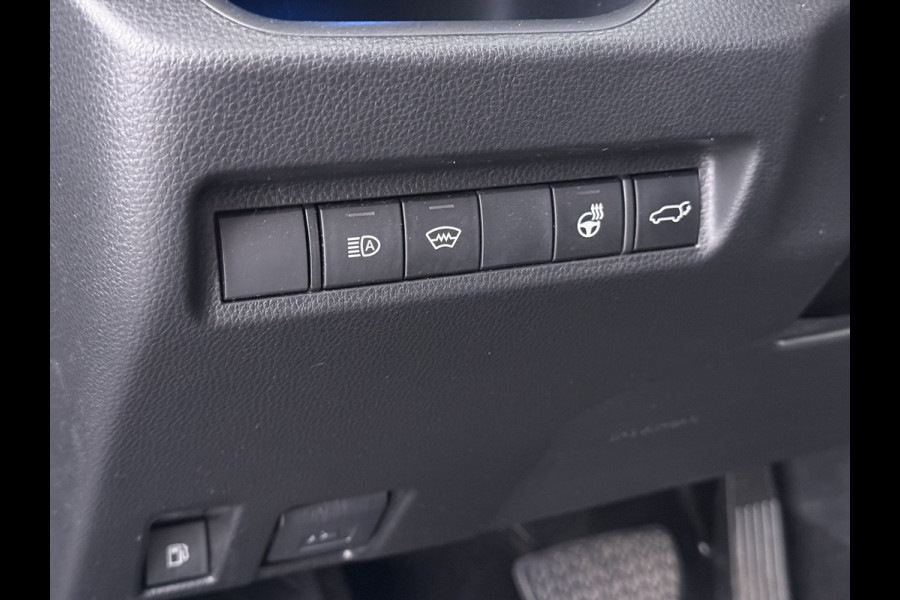 Toyota RAV4 2.5I Hybride Leer+Verwarming+Memory Adap.Cruise Navi Camera Ecc Apple Carplay Android Auto Miracast™ Elek.Achterklep Active Stuur+Voorruit+Achterbankverwarming Keyless Lane Assist Privacy Glas Lmv Elek.Stoel Bluetooth Led
