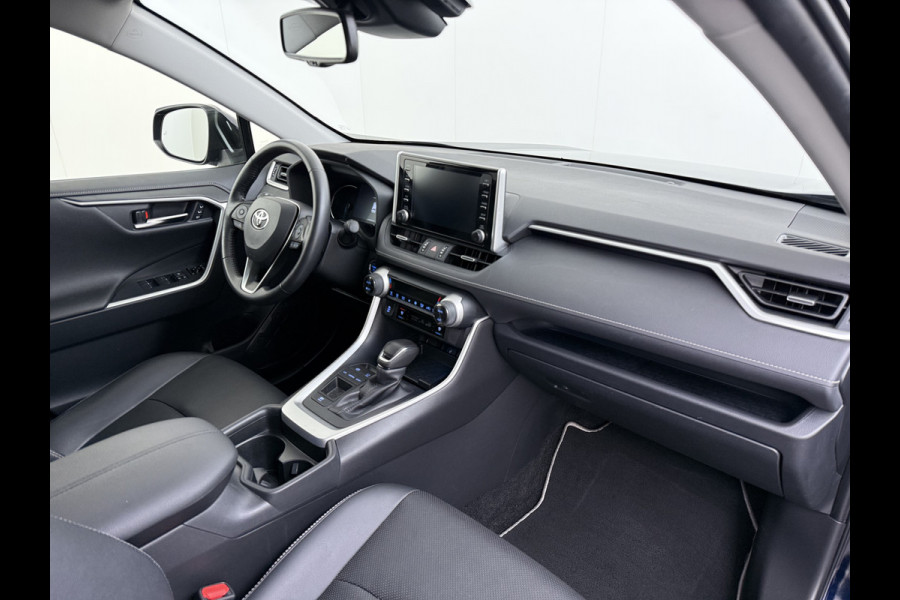 Toyota RAV4 2.5I Hybride Leer+Verwarming+Memory Adap.Cruise Navi Camera Ecc Apple Carplay Android Auto Miracast™ Elek.Achterklep Active Stuur+Voorruit+Achterbankverwarming Keyless Lane Assist Privacy Glas Lmv Elek.Stoel Bluetooth Led