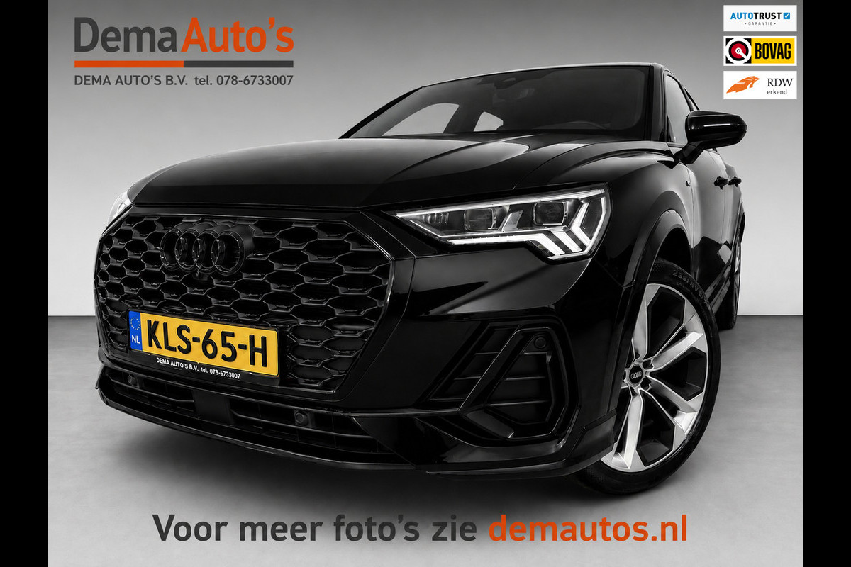 Audi Q3 Sportback 35 TFSI 2X S-LINE BLACKLINE 20'' SFEERVERL/CARPLAY/ADAPT-CR/DAB/SONOS/ELECTR-STOELEN///