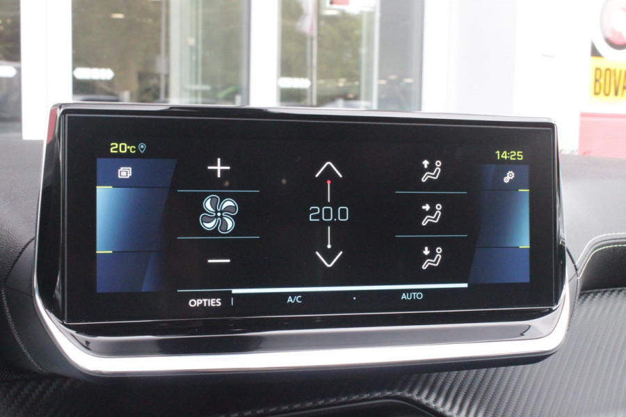 Peugeot e-208 EV GT 136PK 50 kWh | NAVIGATIE 10" TOUCHSCREEN | APPLE CARPLAY/ANDROID AUTO | PARKEERSENSOREN VOOR + ACHTER | ACHTERUITRIJ CAMERA | FULL LED KOPLAMPEN | 17" LICHTMETALEN VELGEN | CLIMATE CONTROL | CRUISE CONTROL | DAB+ RADIO | REGEN/LICHT SENSOR | SNELLAAD FUNCTIE | ALL SEASON BANDEN |