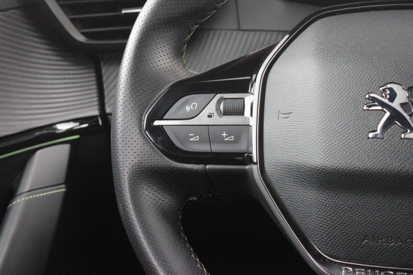 Peugeot e-208 EV GT 136PK 50 kWh | NAVIGATIE 10" TOUCHSCREEN | APPLE CARPLAY/ANDROID AUTO | PARKEERSENSOREN VOOR + ACHTER | ACHTERUITRIJ CAMERA | FULL LED KOPLAMPEN | 17" LICHTMETALEN VELGEN | CLIMATE CONTROL | CRUISE CONTROL | DAB+ RADIO | REGEN/LICHT SENSOR | SNELLAAD FUNCTIE | ALL SEASON BANDEN |