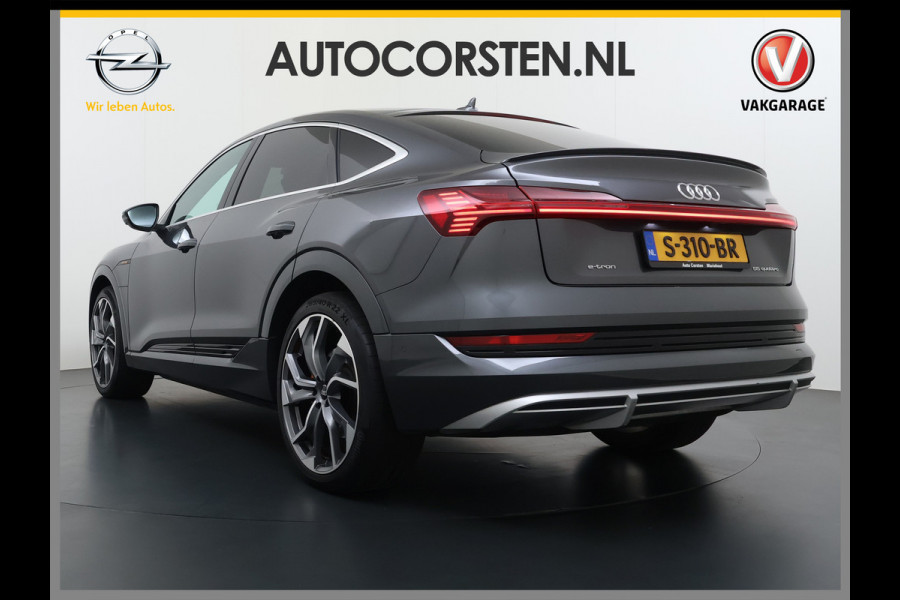Audi e-tron Sportback 55 Quattro 408PK S-Line Edition 95kWh Panoramadak Adap.Cruise Camera Leder+Verwarmd B&O-Audio Elek.Stoelen Memory Navi Apple Car SOH 91% AWD Lmv 22" Elek.Achterklep Privacy Glas Isofix 4WD Origineel Nederlandse Auto