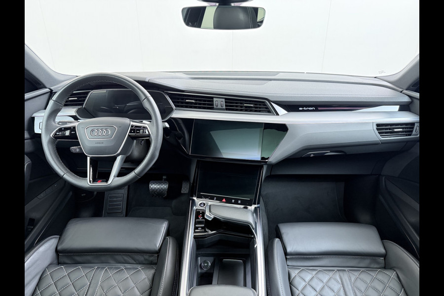 Audi e-tron Sportback 55 Quattro 408PK S-Line Edition 95kWh Panoramadak Adap.Cruise Camera Leder+Verwarmd B&O-Audio Elek.Stoelen Memory Navi Apple Car SOH 91% AWD Lmv 22" Elek.Achterklep Privacy Glas Isofix 4WD Origineel Nederlandse Auto