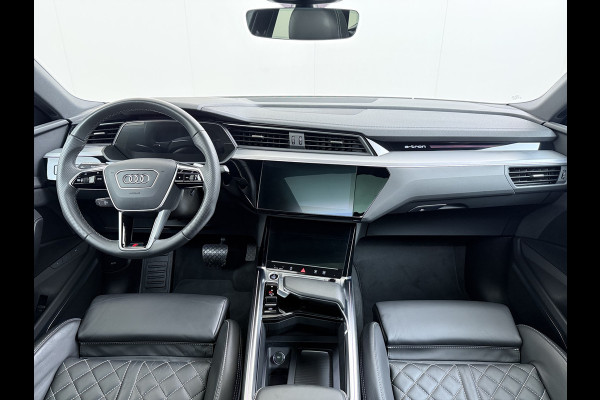 Audi e-tron Sportback 55 Quattro 408PK S-Line Edition 95kWh Panoramadak Adap.Cruise Camera Leder+Verwarmd B&O-Audio Elek.Stoelen Memory Navi Apple Car SOH 91% AWD Lmv 22" Elek.Achterklep Privacy Glas Isofix 4WD Origineel Nederlandse Auto