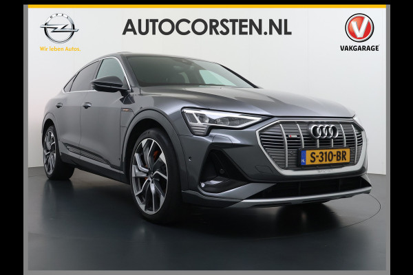Audi e-tron Sportback 55 Quattro 408PK S-Line Edition 95kWh Panoramadak Adap.Cruise Camera Leder+Verwarmd B&O-Audio Elek.Stoelen Memory Navi Apple Car SOH 91% AWD Lmv 22" Elek.Achterklep Privacy Glas Isofix 4WD Origineel Nederlandse Auto