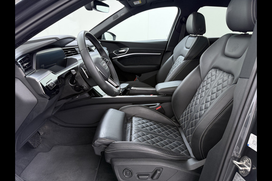 Audi e-tron Sportback 55 Quattro 408PK S-Line Edition 95kWh Panoramadak Adap.Cruise Camera Leder+Verwarmd B&O-Audio Elek.Stoelen Memory Navi Apple Car SOH 91% AWD Lmv 22" Elek.Achterklep Privacy Glas Isofix 4WD Origineel Nederlandse Auto