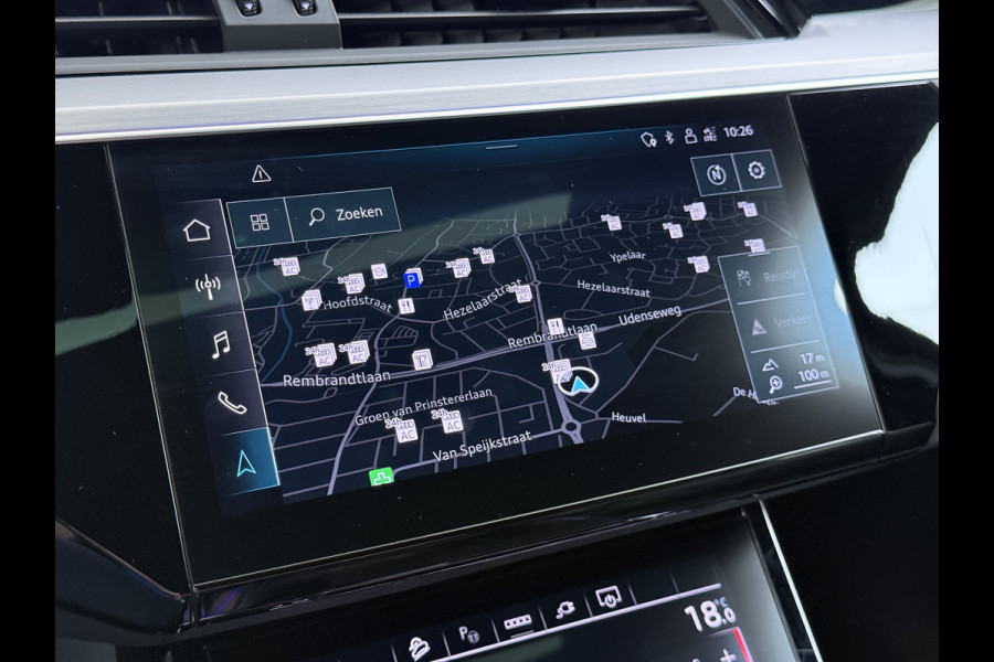 Audi e-tron Sportback 55 Quattro 408PK S-Line Edition 95kWh Panoramadak Adap.Cruise Camera Leder+Verwarmd B&O-Audio Elek.Stoelen Memory Navi Apple Car SOH 91% AWD Lmv 22" Elek.Achterklep Privacy Glas Isofix 4WD Origineel Nederlandse Auto