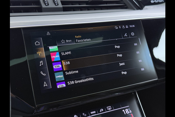 Audi e-tron Sportback 55 Quattro 408PK S-Line Edition 95kWh Panoramadak Adap.Cruise Camera Leder+Verwarmd B&O-Audio Elek.Stoelen Memory Navi Apple Car SOH 91% AWD Lmv 22" Elek.Achterklep Privacy Glas Isofix 4WD Origineel Nederlandse Auto