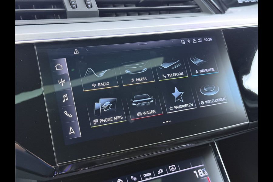 Audi e-tron Sportback 55 Quattro 408PK S-Line Edition 95kWh Panoramadak Adap.Cruise Camera Leder+Verwarmd B&O-Audio Elek.Stoelen Memory Navi Apple Car SOH 91% AWD Lmv 22" Elek.Achterklep Privacy Glas Isofix 4WD Origineel Nederlandse Auto