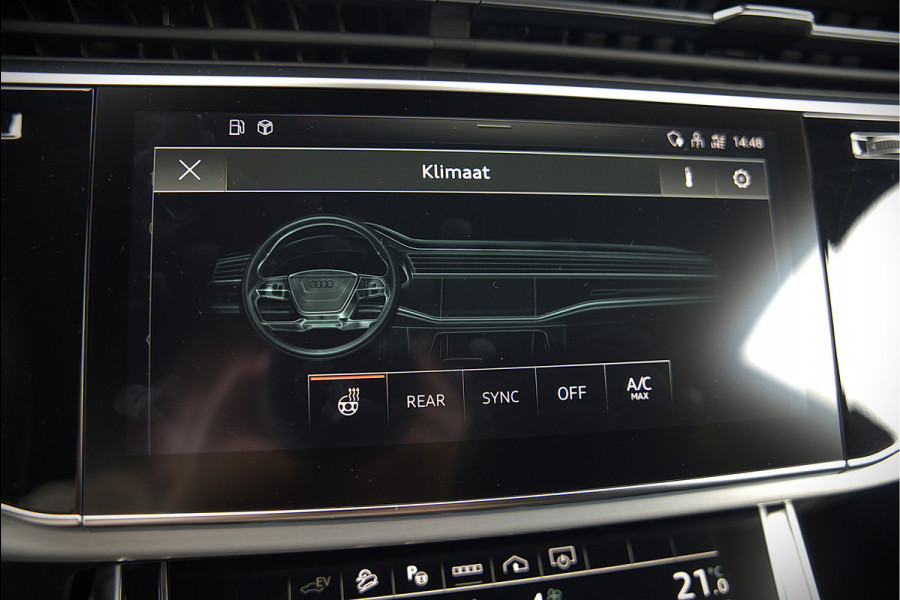 Audi Q8 60 TFSI e quattro Pro Line S Competition | RS Seats | Panoramadak | Stoelventilatie | Stoelverwarming | Stuurverwarming | Massage | Memory Seat | 360 Camera | Luchtvering | Adaptive Cruise Control | Keyless | LED Matrix | SOH 100%