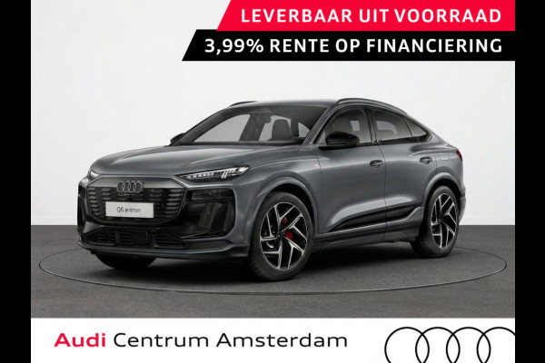 Audi Q6 Sportback e-tron S edition e-tron 83Kwh 252 pk | Glazen panoramadak | Trekhaak, mechanisch draaibaar | Exterieurpakket zwart | S line zwart leder-kunstleder |