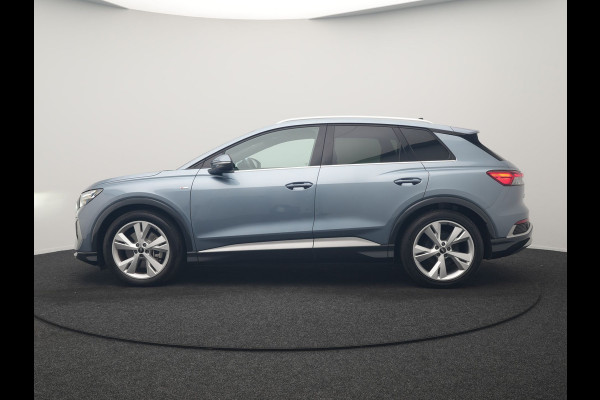 Audi Q4 e-tron 40 S Line 82 kWh 204pk Dealer O.H | Trekhaak Af Fabriek | Adaptive Cruise | Keyless | Lederen Sportstoelen Verwarmd | BLIS | Apple Carplay | Lane Assist | Virtual | Navigatie | DAB | 20"L.M |