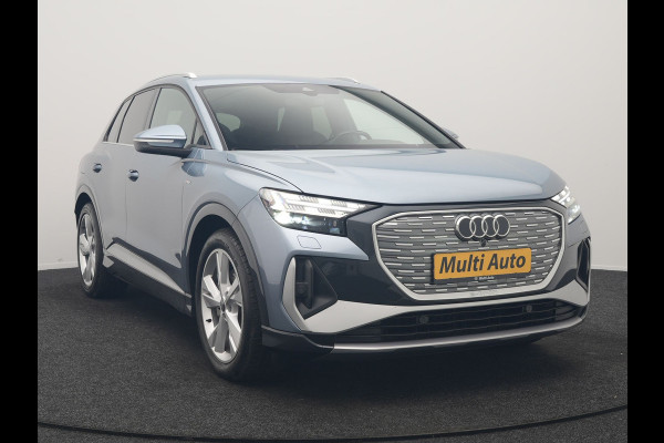 Audi Q4 e-tron 40 S Line 82 kWh 204pk Dealer O.H | Trekhaak Af Fabriek | Adaptive Cruise | Keyless | Lederen Sportstoelen Verwarmd | BLIS | Apple Carplay | Lane Assist | Virtual | Navigatie | DAB | 20"L.M |