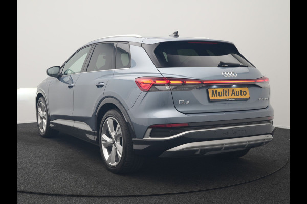 Audi Q4 e-tron 40 S Line 82 kWh 204pk Dealer O.H | Trekhaak Af Fabriek | Adaptive Cruise | Keyless | Lederen Sportstoelen Verwarmd | BLIS | Apple Carplay | Lane Assist | Virtual | Navigatie | DAB | 20"L.M |