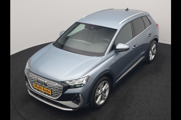 Audi Q4 e-tron 40 S Line 82 kWh 204pk Dealer O.H | Trekhaak Af Fabriek | Adaptive Cruise | Keyless | Lederen Sportstoelen Verwarmd | BLIS | Apple Carplay | Lane Assist | Virtual | Navigatie | DAB | 20"L.M |