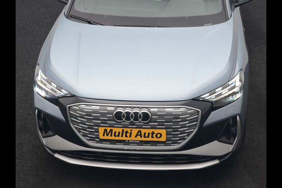 Audi Q4 e-tron 40 S Line 82 kWh 204pk Dealer O.H | Trekhaak Af Fabriek | Adaptive Cruise | Keyless | Lederen Sportstoelen Verwarmd | BLIS | Apple Carplay | Lane Assist | Virtual | Navigatie | DAB | 20"L.M |