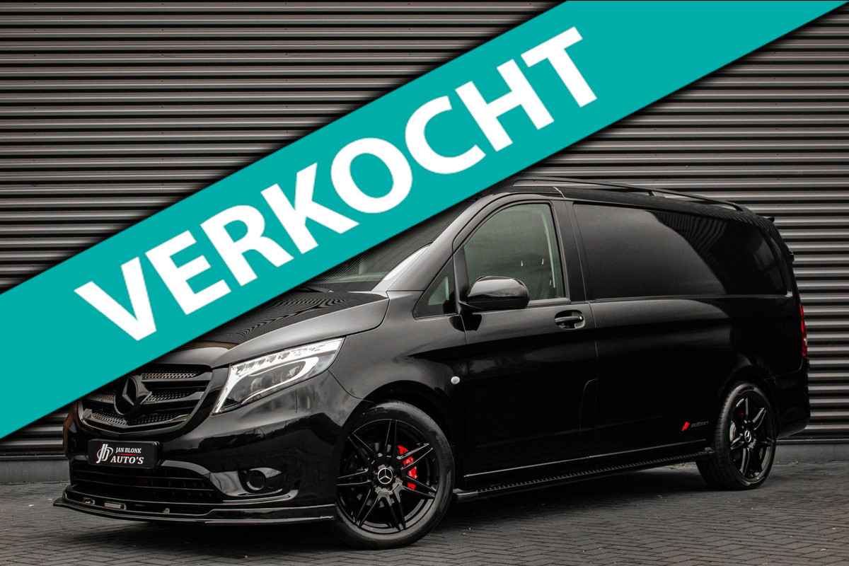 Mercedes-Benz Vito 136PK JB-EDITION FULL BLACK / AMG / SPOILER /VERLAGINGSVEREN / NAVIGATIE / SIDE-BARS / TREKHAAK / CRUISECRONTOL