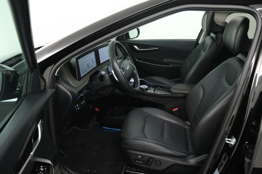 Kia Ev6 Plus Advanced 77.4 kWh (PANORAMADAK, STUUR-/STOELVERWARMING, SFEERVERLICHTING, MERIDIAN, EIGENAAR, MEMORY, AUTOPILOT)