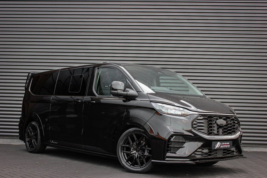 Ford Transit Custom 320 2.0 TDCI L2H1 MS-RT DC AWD DUBBEL CABINE BPM VRIJ / KUIPSTOELEN / DIRECT RIJDEN / NAVIGATIE / FULL BLACK