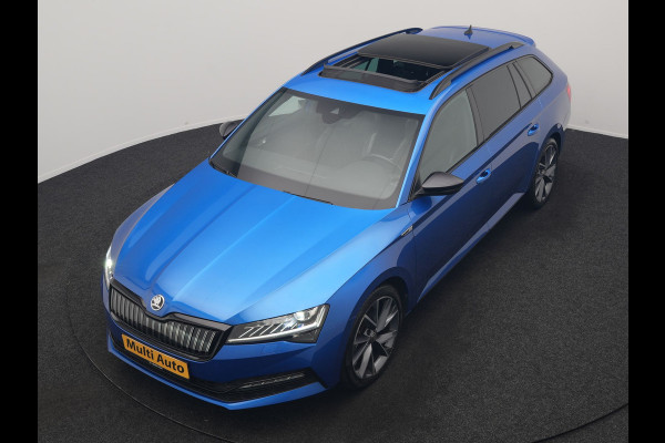 Škoda Superb Combi 1.4 TSI iV Sportline PHEV 218pk Dealer O.H | Panodak | Adaptive Cruise | Camera | Crystal LED | Alcantara Sportstoelen Memory & Verwarmd | Keyless | Apple Carplay | Virtual | Navigatie | DAB | 19"L.M |