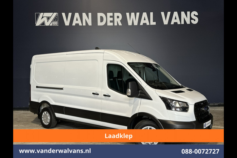 Ford Transit 2.0 TDCI 131pk L3H2 ** Laadklep ** Euro6 Airco | Camera | Navigatie | Apple Carplay | Adaptieve Cruisecontrol Android Auto, Parkeersensoren, Verwarmde voorruit, Stoelverwarming, Bijrijdersbank