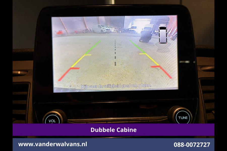 Ford Transit Custom 2.0 TDCI 130pk Automaat L2H1 Dubbele Cabine Euro6 Airco | 6-Zits | Camera | Navigatie | Apple Carplay Cruisecontrol, LED, Verwarmde voorruit, Stoelverwarming, Parkeersensoren, Achterklep