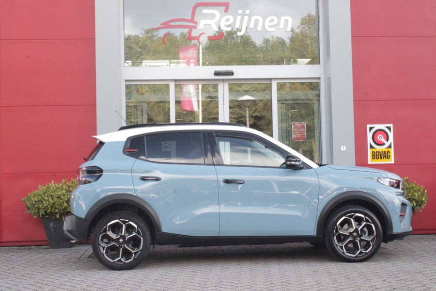 Citroën C3 1.2 100PK MAX | AFNEEMBARE TREKHAAK | POLAR WHITE DAK | MONTE CARLO BLUE | ACHTERUITRIJ CAMERA | 17" LICHTMETALEN VELGEN "ATACAMITE" | NAVIGATIE | DRAADLOZE APPLE CARPLAY/ANDROID AUTO | DRAADLOZE TELEFOONLADER | GETINTE ACHTERRUITEN | LED KOPLAMPEN | CLIMATE CONTROL | DAKRAILS "GLOSSY BLACK" | CRUISE CONTROL |