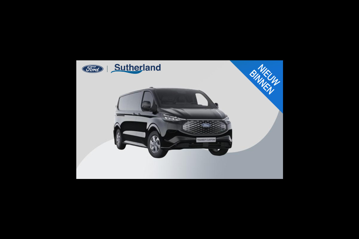 Ford E-Transit Custom 340 L2H1 Limited 71 kWh 218pk | Laadvloer bescherming | 12-weg verstel- en verwarmbare AGR bestuurders- en passagiersstoel Laadvloer bescherming,12-weg verstel- en verwarmbare AGR bestuurders- en passagiersstoel | Trekhaakvoorbereiding | 17 inch lichtmetalen velgen (Carbonised Grey) | Driver Assistent Pack Ultimate | AGM accu | BEV 3-fase oplaadkabel (mode 3, 32A, 10m)