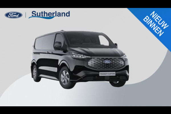 Ford E-Transit Custom 340 L2H1 Limited 71 kWh 218pk | Laadvloer bescherming | 12-weg verstel- en verwarmbare AGR bestuurders- en passagiersstoel Laadvloer bescherming,12-weg verstel- en verwarmbare AGR bestuurders- en passagiersstoel | Trekhaakvoorbereiding | 17 inch lichtmetalen velgen (Carbonised Grey) | Driver Assistent Pack Ultimate | AGM accu | BEV 3-fase oplaadkabel (mode 3, 32A, 10m)