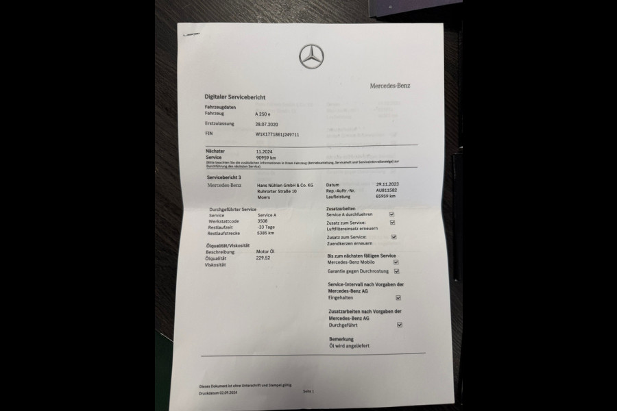 Mercedes-Benz A-Klasse 250e Business Solution AMG Limited SFEERVERL CLIMATE CRUISE 360CAM PDC