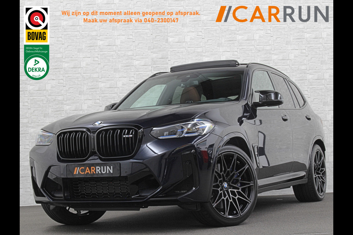 BMW X3 M 510pk Competition | 44dkm! | M-Sportuitlaat | Merino-Tartufo | Laser-LED | M-Seats | Stoelventilatie | TH 2400kg | M-Comp. Pakket | Live Cockpit Proff. | Headup | Stuur en Achterbank verw. | Alarm + Volg-5 | 12 maanden Bovag garantie | Rijklaarprijs. (160.000,= Nw.Prijs!