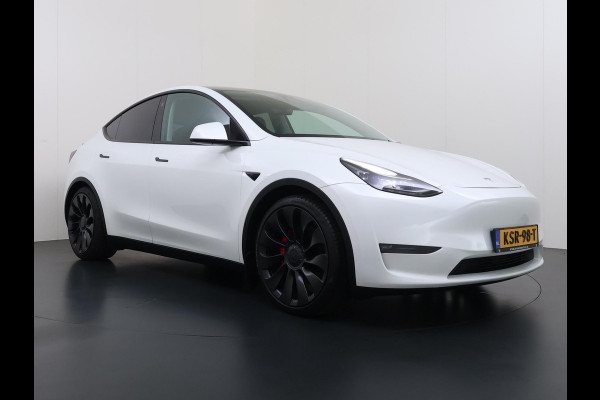 Tesla Model Y Performance AWD 75 kWh VAN:43.900,- VOOR:40.877,- UW HERFSTVOORDEEL:3.023,- SOH 94% | AFN. TREKHAAK | 21 INCH TURBINE VELGEN | TESLA GARANTIE T/M 01-2028 OF 80.000 KM | ACCU & AANDRIJFLIJN GARANTIE T/M 01-2032 OF 192.000 KM | ALL IN RIJKLAAR PRIJS |