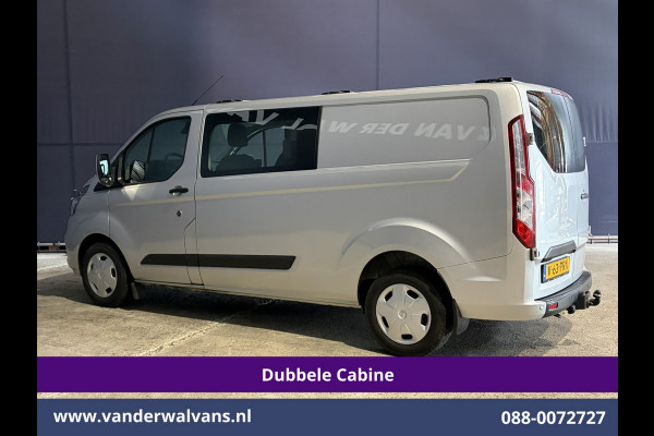 Ford Transit Custom 2.0 TDCI 131pk L2H1 Dubbele Cabine Euro6 Airco | 5-Zits | Camera | Apple Carplay | LED | 2800kg Trekhaak Android Auto, Cruisecontrol, Parkeersensoren, Stoelverwarming, Verwarmde voorruit, Dakdragers