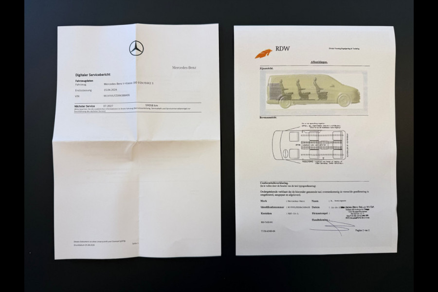 Mercedes-Benz Eqv 300 90kWh L3 Extra lang - 8 Persoons - Taxi - ACC - elc. Schuif - Camera 360