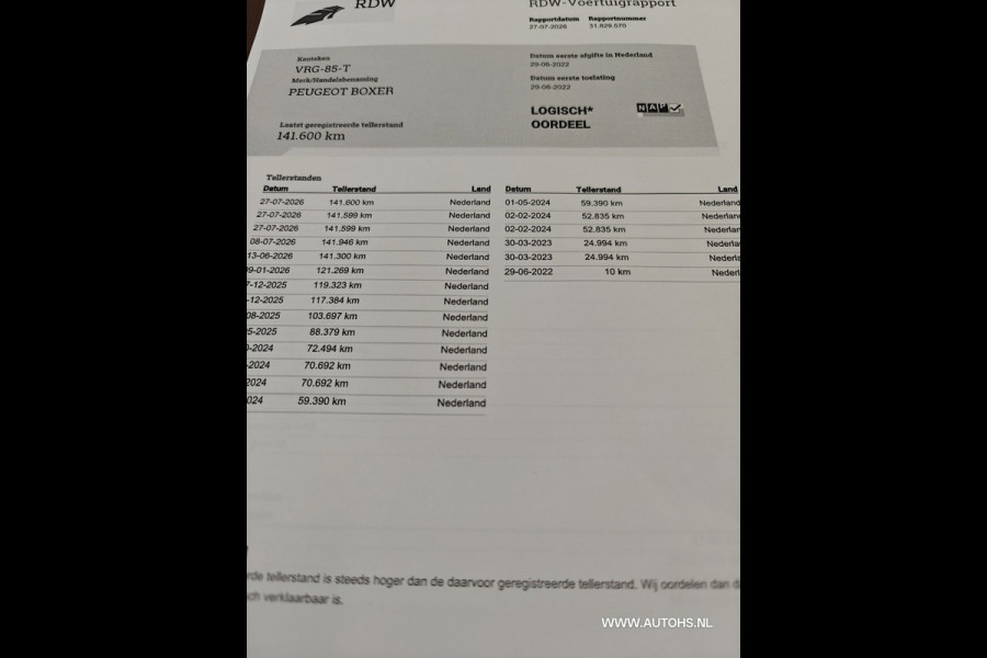 Peugeot Boxer 2.2 BlueHDi 120 L2H1 , 1e Eig , Euro 6 , Apk 8-2027 , Lang model , Airco cruise camera.